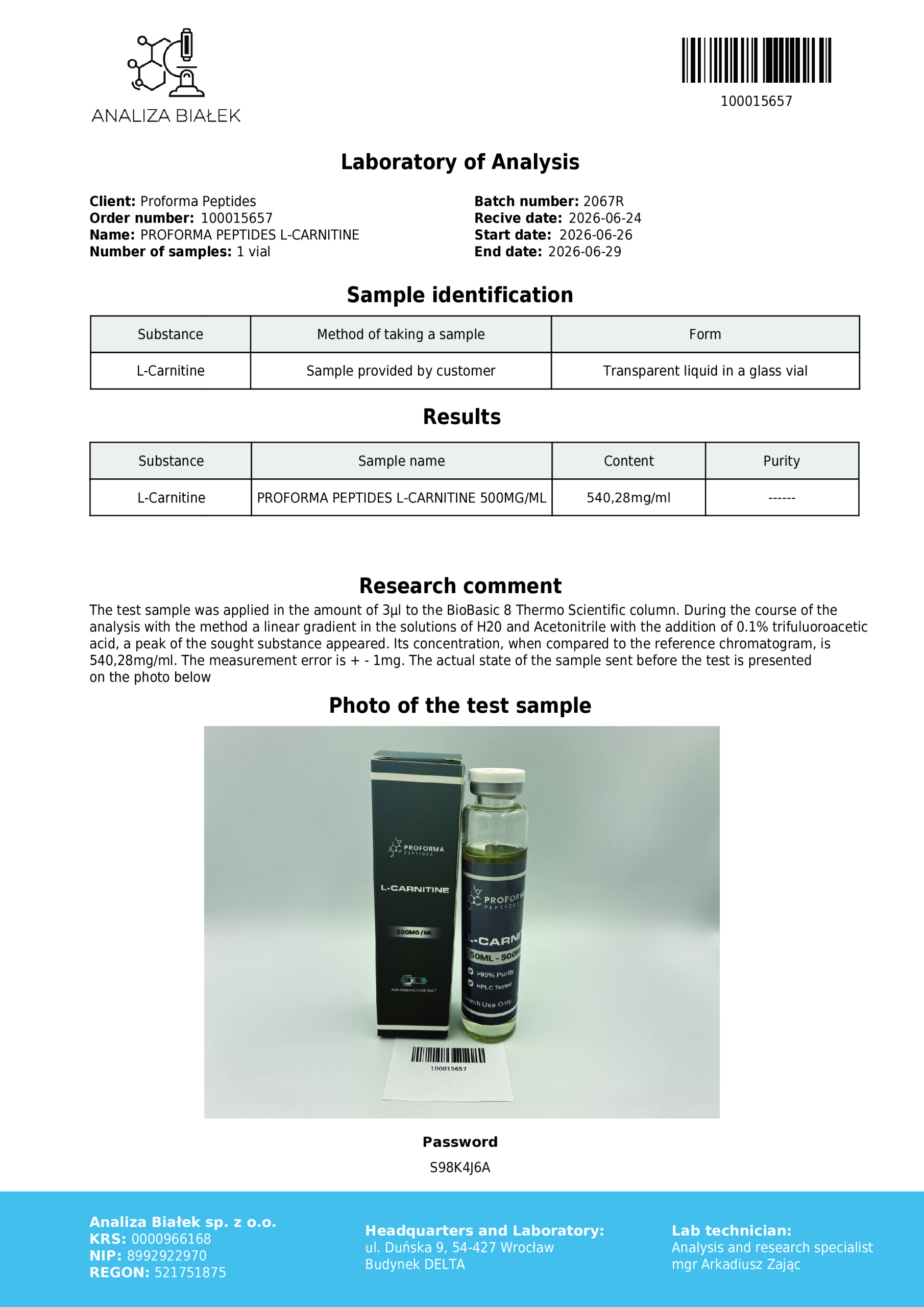 L-Carnitine 50ml - Image 2
