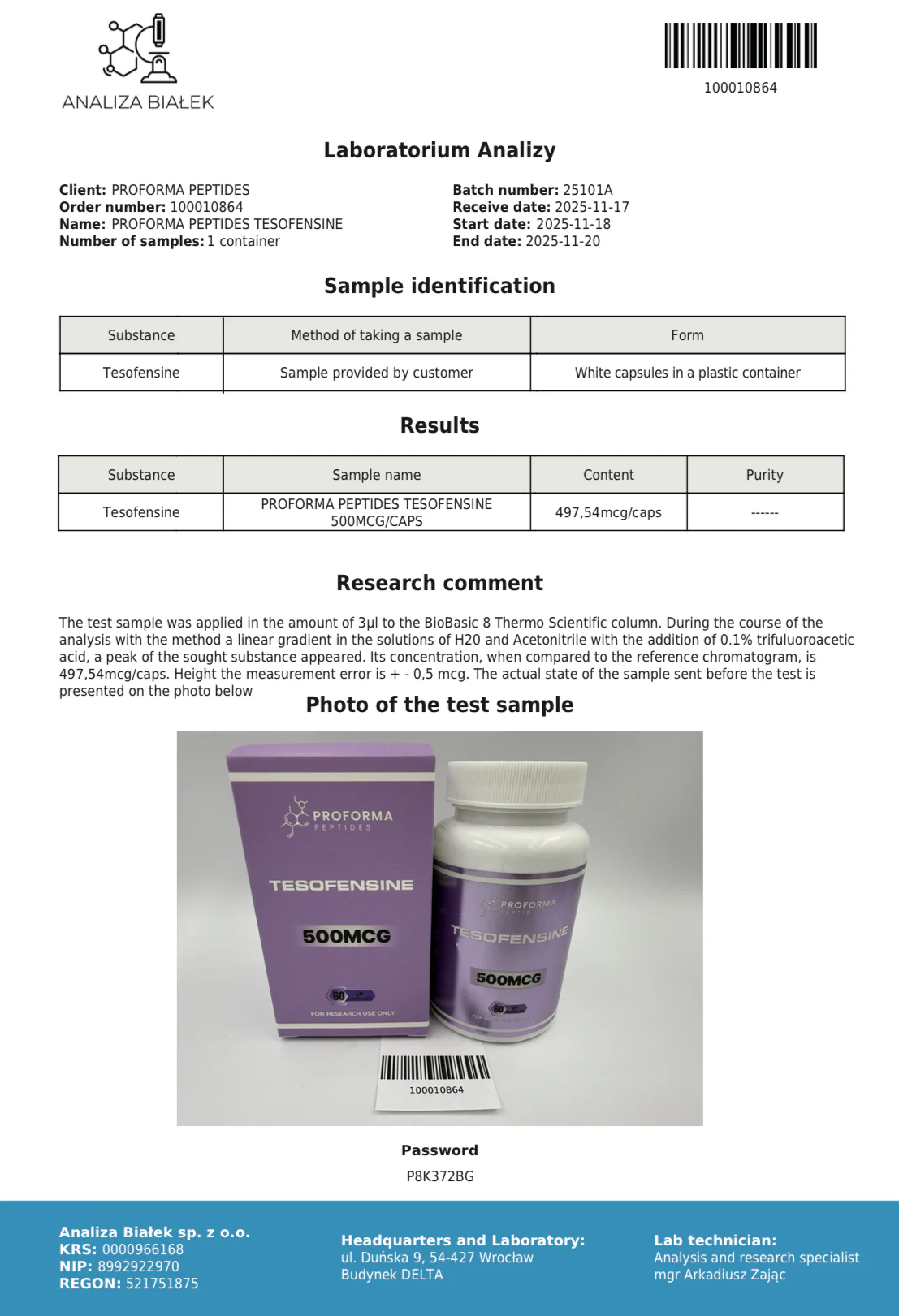 Tesofensine 500mcg - Image 3